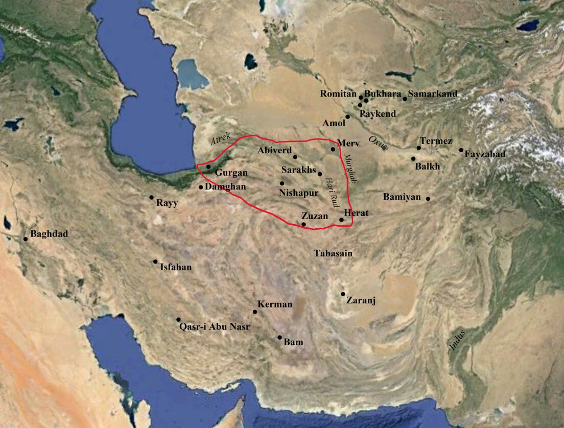 Carte du « Khorasan propre »